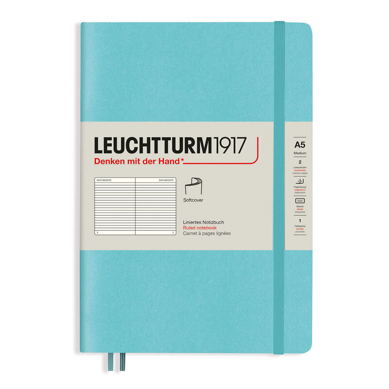 Leuchtturm Notebook A5 Soft Ruled Aquamarine