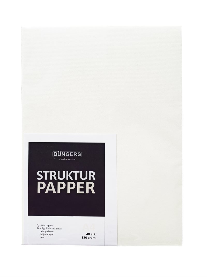 Strukturpapper A4 120g vit 40/