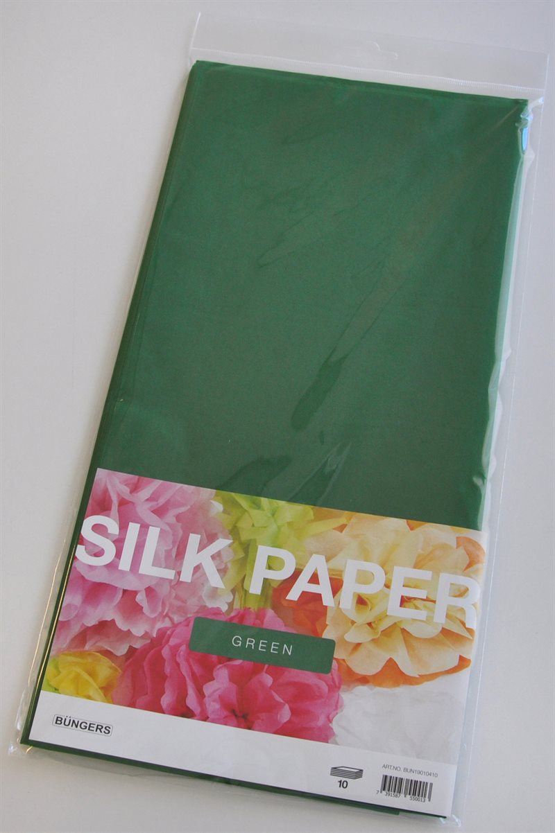 Silkespapper Mörkgrön 50x70cm 10-pack
