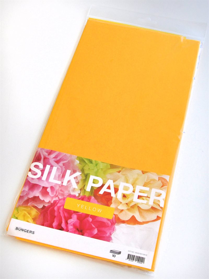 Silkespapper Gul 50x70cm 10-pack