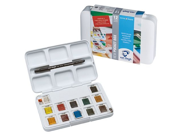 Van Gogh Akvarellfärg Pocket Box "Basic Colours"