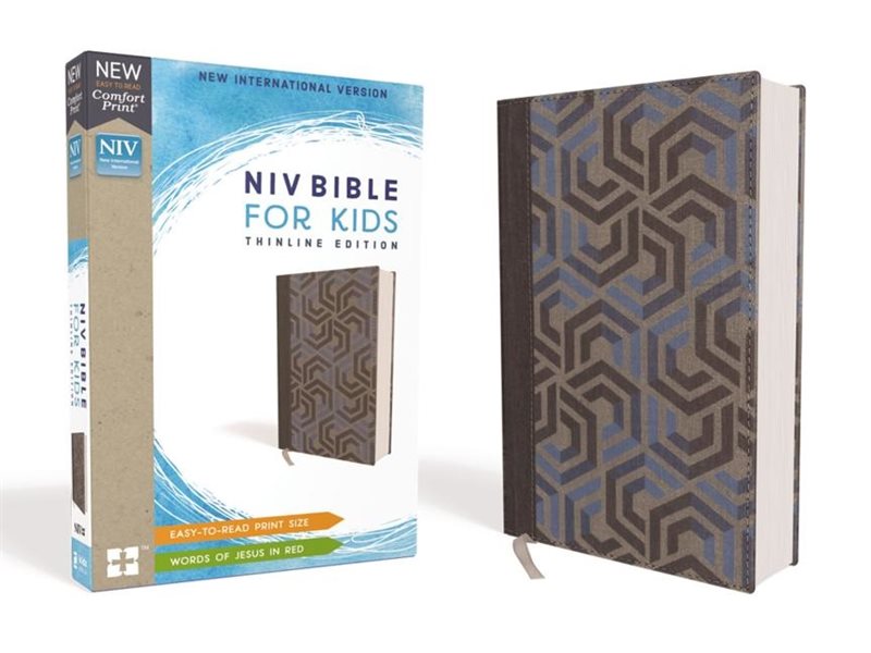 Niv bible for kids, cloth over board, blue, red letter edition, comfort pri