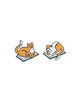Curl Up with a Book Enamel Pin Set