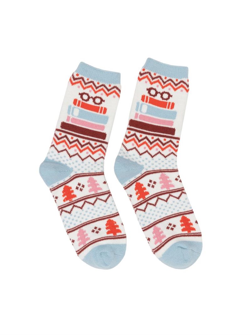 TBR Book Stack Cozy Socks - Small