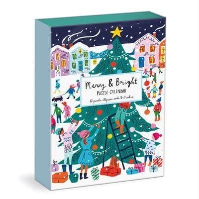 Louise Cunningham Merry and Bright 12 Days of Christmas Advent Puzzle Calen