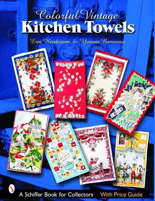 Colorful vintage kitchen towels