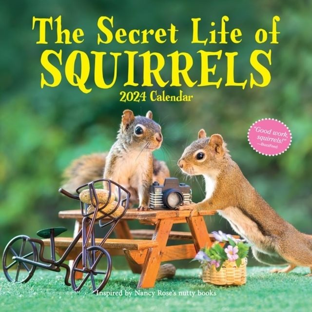 Secret Life of Squirrels Wall Calendar 2024