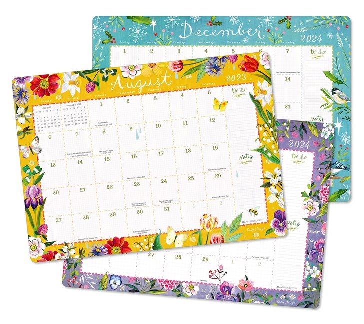 Katie Daisy Desk Pad 2023 - 2024