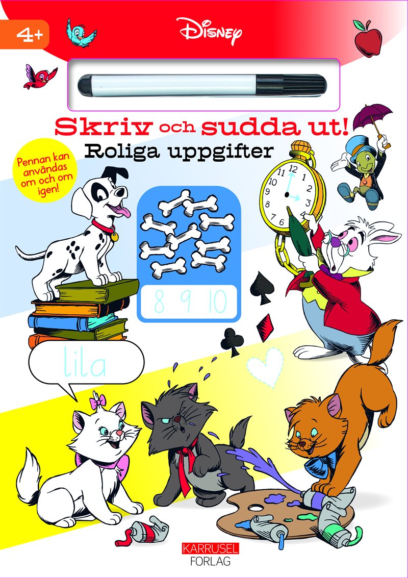 Disney - Skriv och sudda ut! Roliga uppgifter