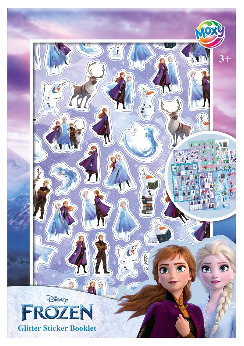 Frost klistermärken med glitter : 8 ark, A5