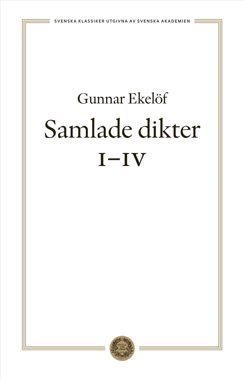 Gunnar Ekelöf Samlade dikter I-IV