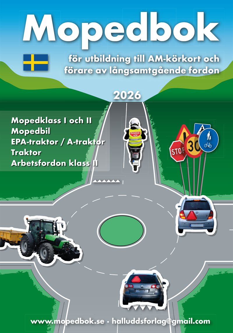 Mopedbok för utbildning till AM-körkort och förare av långsamt gående fordon  2026