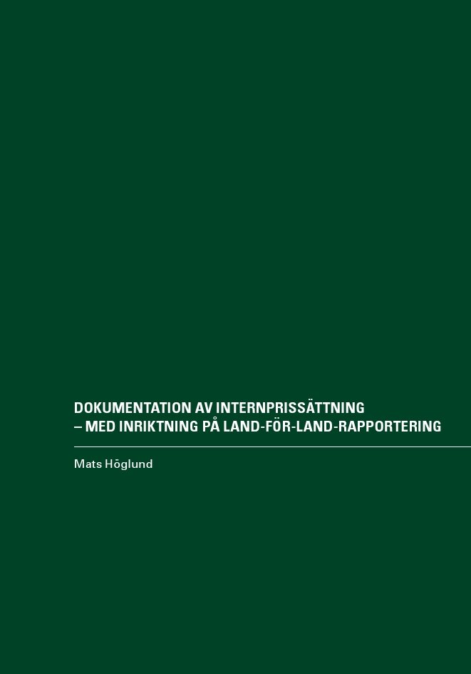 Dokumentation av internprissättning – med inriktning på land-för-land-rapportering