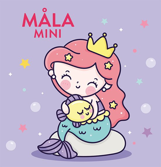 Måla mini: sjöjungfrur kawaii