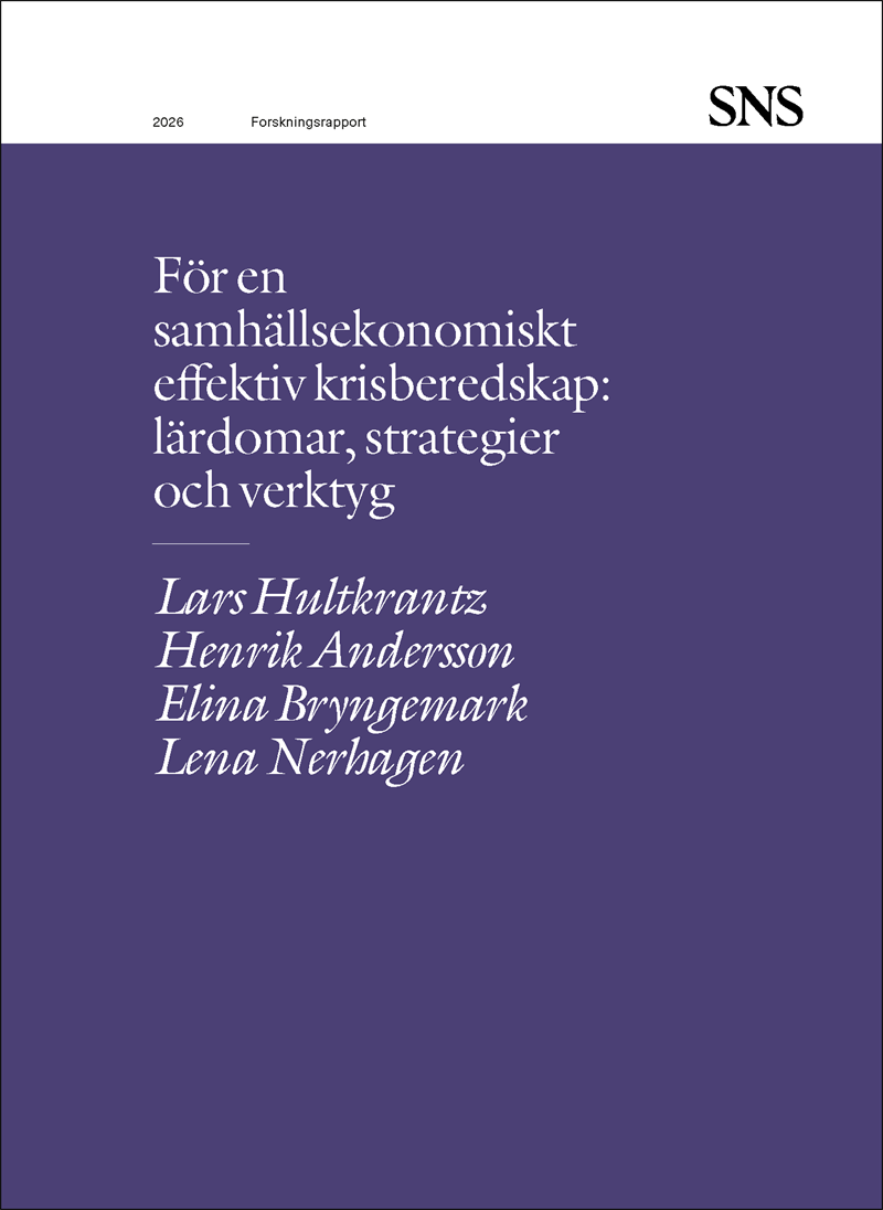 För en samhällsekonomiskt effektiv krisberedskap