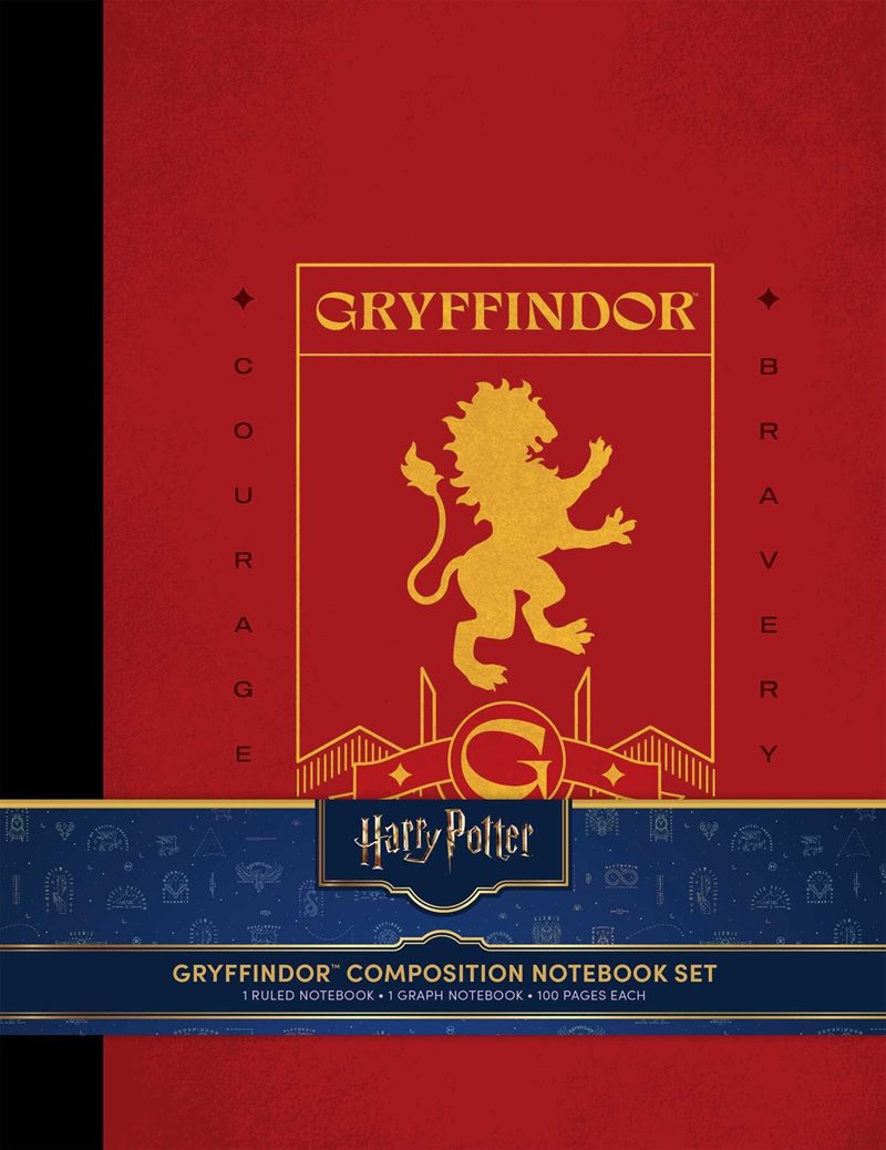 Harry Potter: Gryffindor Composition Notebook Set (Set of 2)