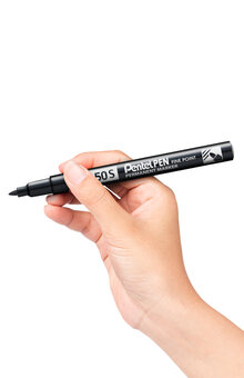 Märkpenna perm. PENTEL N50S rund svart