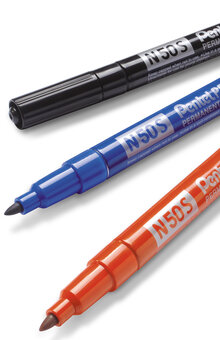 Märkpenna perm. PENTEL N50S rund svart