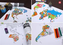 Världskarta att färglägga