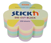 Notiskub 64*67 150 Blad Blomma sorterat pastell