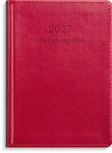 Lilla Fickdagboken 2027 rött konstläder