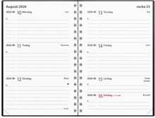 Kalender 2026 Leader svart plast